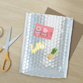 Pegatina Rectangular Abrazos y besos XOXO de amor rosado en El día de S