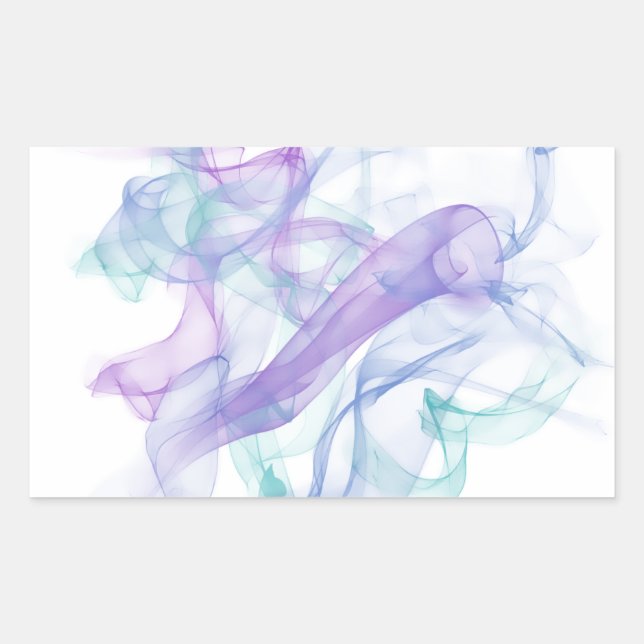 Pegatina Rectangular Abstract Purple Haze (Anverso)
