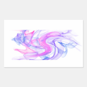 Pegatina Rectangular Abstracta el humo en el agua
