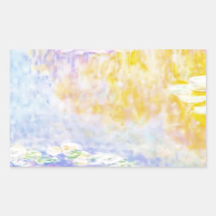 Pegatina Rectangular abstracto, nenúfares de Monet 7