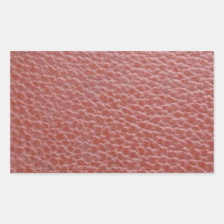 Pegatina Rectangular Acabado de cuero de Tan : Añadir texto de saludo o