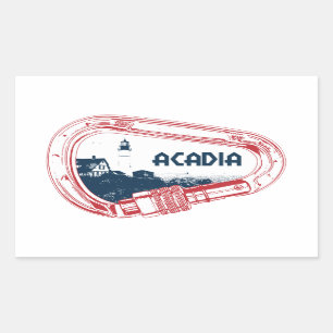 Pegatina Rectangular Acadia Climbing Carabiner