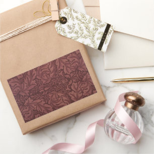 Pegatina Rectangular Acanthus de William Morris, textil floral vintage