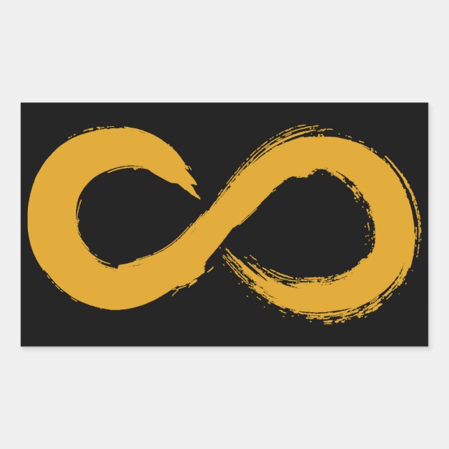 Pegatina Rectangular Aceptación del autismo infinito (Anverso)