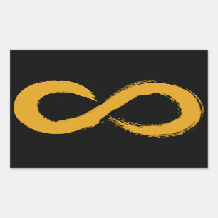 Pegatina Rectangular Aceptación del autismo infinito