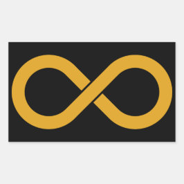 Pegatina Rectangular Aceptación del autismo infinito