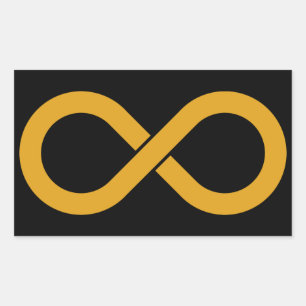 Pegatina Rectangular Aceptación del autismo infinito