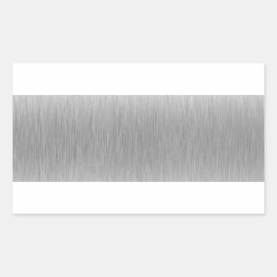Pegatina Rectangular Acero inoxidable de aluminio cepillado texturado
