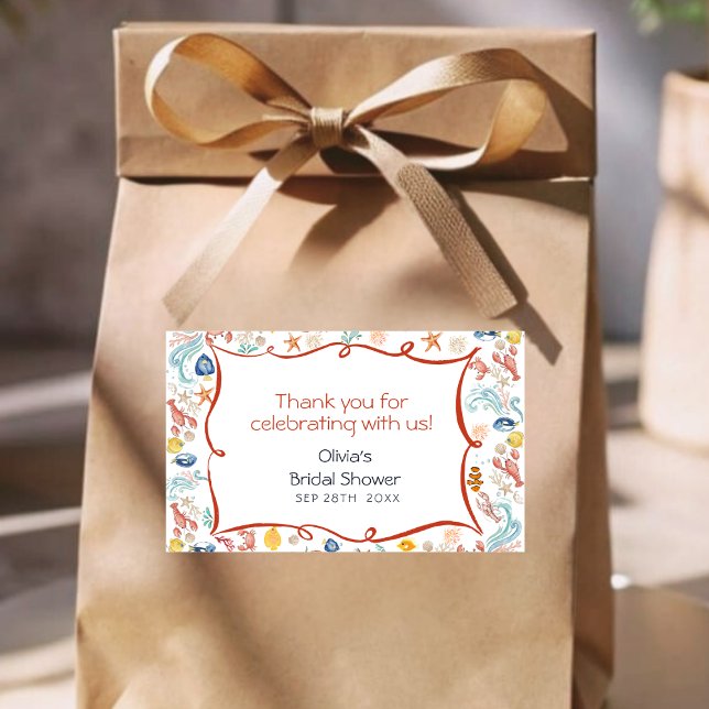 Pegatina Rectangular Acuarela bajo el mar Ella Atrapa Despedida de Solt (Subido por el creador)