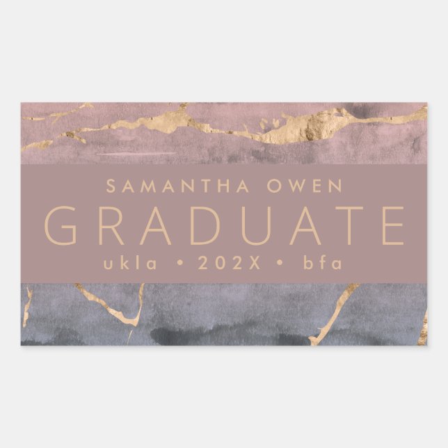 Pegatina Rectangular acuarela oscura oasis venas modernas de Relieve me (Anverso)