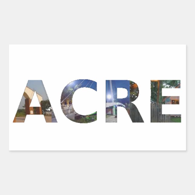 Pegatina Rectangular Adesivo Acre (Anverso)