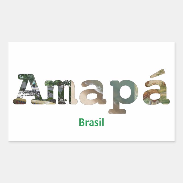 Pegatina Rectangular Adesivo Amapá (Anverso)