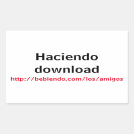 Pegatina Rectangular Adesivo bebiendo con los amigos