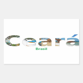 Pegatina Rectangular Adesivo Ceará