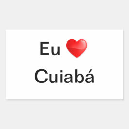 Pegatina Rectangular Adesivo eu amo Cuiabá