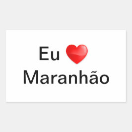 Pegatina Rectangular Adesivo eu amo Maranhão