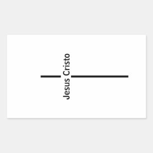 Pegatina Rectangular Adesivo Jesus Cristo