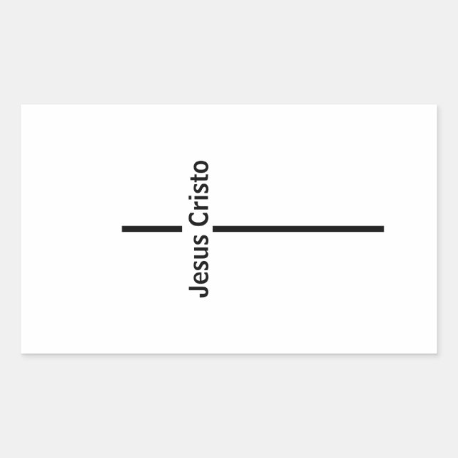 Pegatina Rectangular Adesivo Jesus Cristo (Anverso)