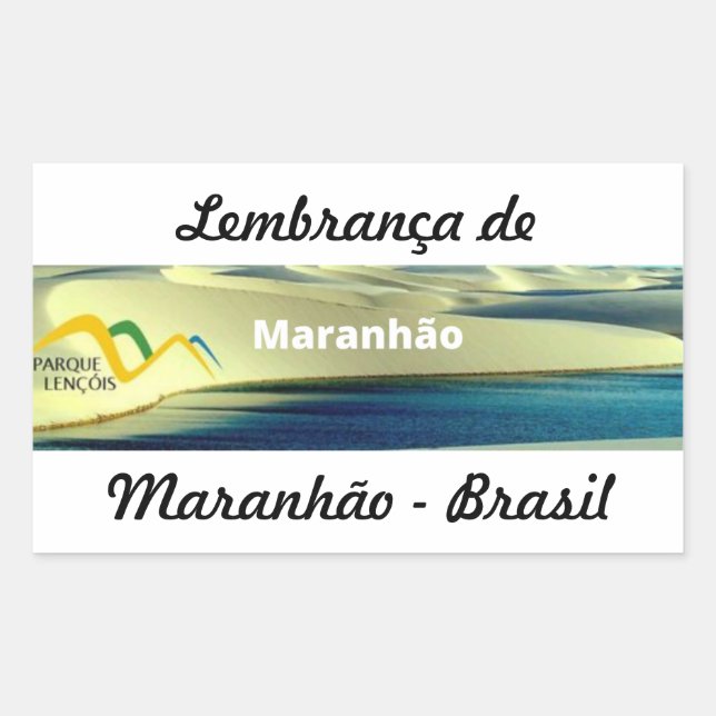 Pegatina Rectangular Adesivo lembrança de Maranhão (Anverso)