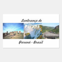 Adesivo lembrança de Paraná Brasil
