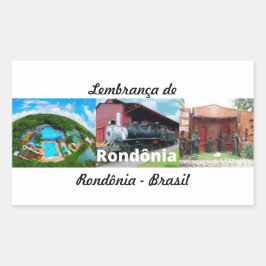 Pegatina Rectangular Adesivo lembrança de Rondônia Brasil