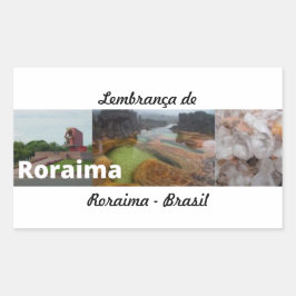 Pegatina Rectangular Adesivo lembrança de Roraima Brasil