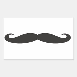 Pegatina Rectangular Adesivo Mustache