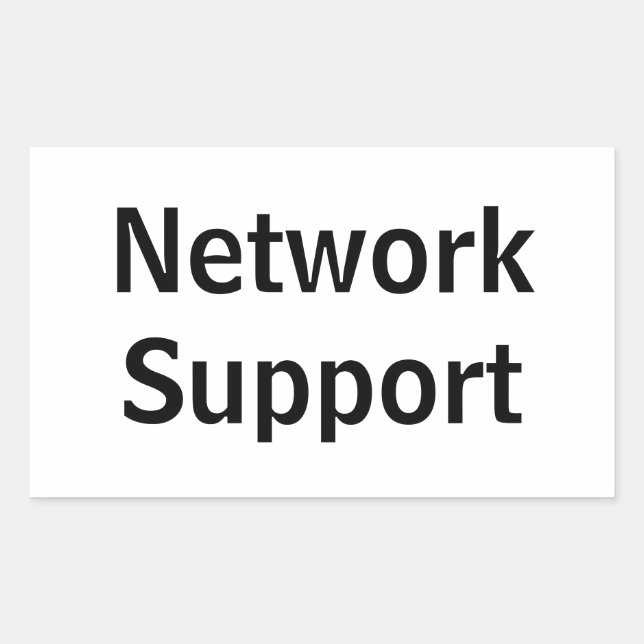 Pegatina Rectangular Adesivo  network Support (Anverso)