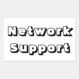 Pegatina Rectangular Adesivo network support