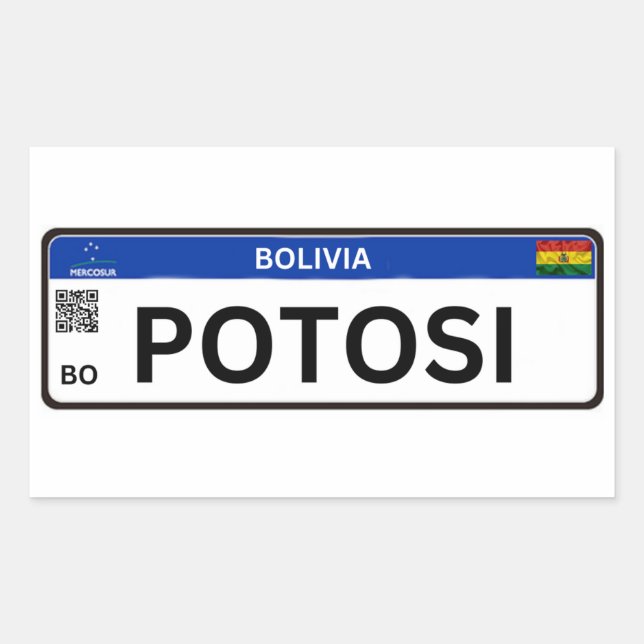 Pegatina Rectangular Adesivo Potosi Mercosur (Anverso)