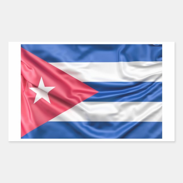 Pegatina Rectangular Adesivo recuerdo de Cuba (Anverso)