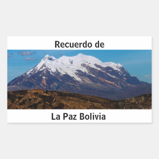 Pegatina Rectangular Adesivo recuerdo de La Paz