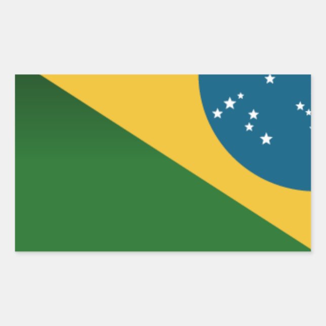 Pegatina Rectangular Adesivo Série Brasil - Bandeira (Anverso)