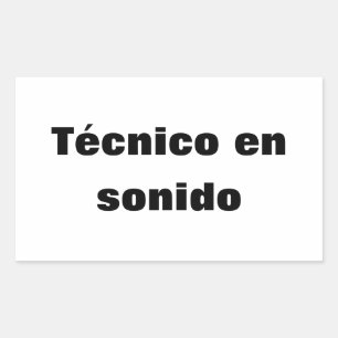 Pegatina Rectangular Adesivo técnico en sonido