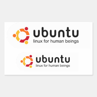 Pegatina Rectangular Adesivo Ubuntu - Linux for human beings