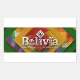 Pegatina Rectangular Adesivo unidos hacia el bicentenario
