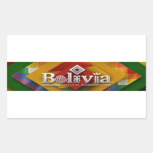 Pegatina Rectangular Adesivo unidos hacia el bicentenario