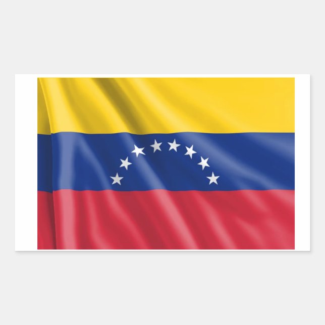 Pegatina Rectangular Adesivo Venezuela (Anverso)