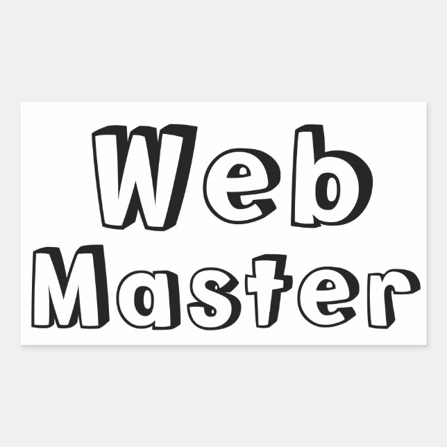 Pegatina Rectangular Adesivo WebMaster (Anverso)