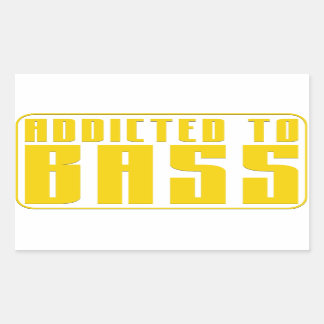 Pegatina Rectangular Adicto a Bass