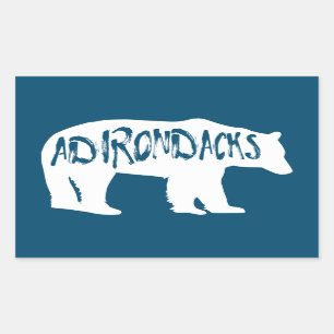 Pegatina Rectangular Adirondacks Bear