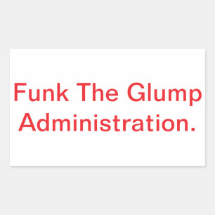 Pegatina Rectangular Administración Funk The Glump Hankamer Artjunkhaus
