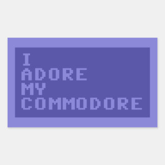 Pegatina Rectangular Adore My Commodore (versión C64)