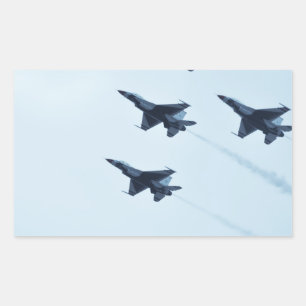Pegatina Rectangular Aeródromo F-16 de Thunderbirds