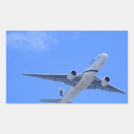 Pegatina Rectangular Aerolínea comercial