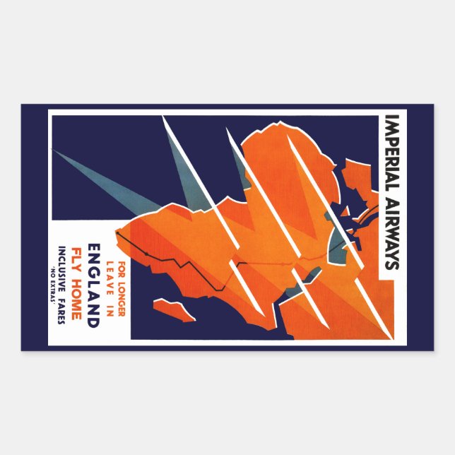 Pegatina Rectangular Aerolíneas Imperiales de África (Anverso)