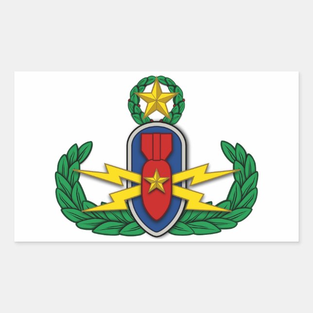 Pegatina Rectangular AF EOD Master 3D (Anverso)