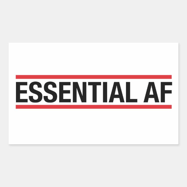 Pegatina Rectangular AF esencial (Anverso)