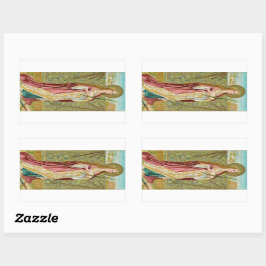 Pegatina Rectangular Agnés de Roma (BC 01)