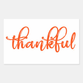Pegatina Rectangular Agradecimiento